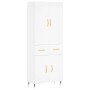 Aparador alto madera contrachapada blanco 69,5x34x180 cm de vidaXL, Aparadores - Ref: Foro24-3198129, Precio: 157,99 €, Descu...