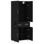 Aparador alto madera contrachapada negro 69,5x34x180 cm de vidaXL, Aparadores - Ref: Foro24-3198130, Precio: 149,77 €, Descue...