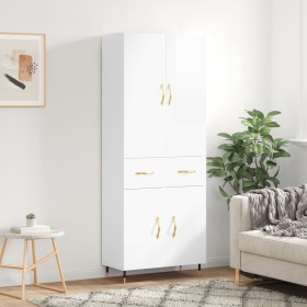 Tall white glossy plywood sideboard 69.5x34x180 cm by vidaXL, Sideboards - Ref: Foro24-3198131, Price: 169,11 €, Discount: %