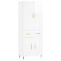 Tall white glossy plywood sideboard 69.5x34x180 cm by vidaXL, Sideboards - Ref: Foro24-3198131, Price: 163,58 €, Discount: %