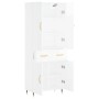 Tall white glossy plywood sideboard 69.5x34x180 cm by vidaXL, Sideboards - Ref: Foro24-3198131, Price: 163,58 €, Discount: %