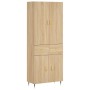 High oak-colored plywood sideboard 69.5x34x180 cm by vidaXL, Sideboards - Ref: Foro24-3198132, Price: 158,99 €, Discount: %