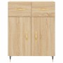 High oak-colored plywood sideboard 69.5x34x180 cm by vidaXL, Sideboards - Ref: Foro24-3198132, Price: 158,99 €, Discount: %