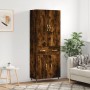 Aparador alto madera contrachapada roble ahumado 69,5x34x180 cm de vidaXL, Aparadores - Ref: Foro24-3198134, Precio: 154,99 €...