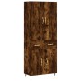 Aparador alto madera contrachapada roble ahumado 69,5x34x180 cm de vidaXL, Aparadores - Ref: Foro24-3198134, Precio: 154,99 €...