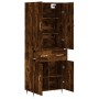 Aparador alto madera contrachapada roble ahumado 69,5x34x180 cm de vidaXL, Aparadores - Ref: Foro24-3198134, Precio: 154,99 €...