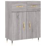 Aparador alto madera contrachapada gris sonoma 69,5x34x180 cm de vidaXL, Aparadores - Ref: Foro24-3198135, Precio: 152,52 €, ...