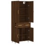 Aparador alto madera contrachapada marrón roble 69,5x34x180 cm de vidaXL, Aparadores - Ref: Foro24-3198136, Precio: 149,89 €,...