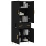 Aparador alto madera contrachapada negro 69,5x34x180 cm de vidaXL, Aparadores - Ref: Foro24-3198138, Precio: 160,99 €, Descue...