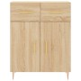 Aparador alto madera contrachapada color roble 69,5x34x180 cm de vidaXL, Aparadores - Ref: Foro24-3198140, Precio: 141,99 €, ...