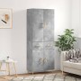 Aparador alto madera contrachapada gris hormigón 69,5x34x180 cm de vidaXL, Aparadores - Ref: Foro24-3198141, Precio: 164,94 €...