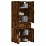 Tall smoked oak plywood sideboard 69.5x34x180 cm by vidaXL, Sideboards - Ref: Foro24-3198142, Price: 141,99 €, Discount: %