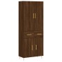 Aparador alto madera contrachapada marrón roble 69,5x34x180 cm de vidaXL, Aparadores - Ref: Foro24-3198144, Precio: 155,62 €,...