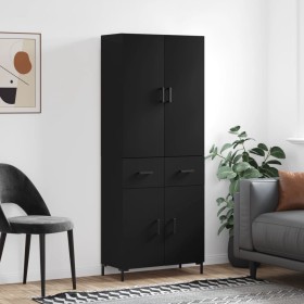 Aparador alto madera contrachapada negro 69,5x34x180 cm de vidaXL, Aparadores - Ref: Foro24-3198146, Precio: 165,99 €, Descue...