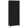 Tall black plywood sideboard 69.5x34x180 cm by vidaXL, Sideboards - Ref: Foro24-3198146, Price: 165,09 €, Discount: %