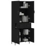 Tall black plywood sideboard 69.5x34x180 cm by vidaXL, Sideboards - Ref: Foro24-3198146, Price: 165,09 €, Discount: %