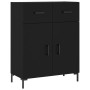 Tall black plywood sideboard 69.5x34x180 cm by vidaXL, Sideboards - Ref: Foro24-3198146, Price: 165,09 €, Discount: %