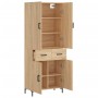 Aparador alto madera contrachapada color roble 69,5x34x180 cm de vidaXL, Aparadores - Ref: Foro24-3198148, Precio: 150,37 €, ...