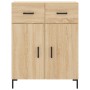 Aparador alto madera contrachapada color roble 69,5x34x180 cm de vidaXL, Aparadores - Ref: Foro24-3198148, Precio: 150,37 €, ...