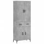 Tall plywood gray concrete sideboard 69.5x34x180 cm by vidaXL, Sideboards - Ref: Foro24-3198149, Price: 156,53 €, Discount: %