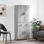 Aparador alto madera contrachapada gris sonoma 69,5x34x180 cm de vidaXL, Aparadores - Ref: Foro24-3198151, Precio: 161,68 €, ...