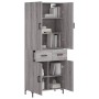 Aparador alto madera contrachapada gris sonoma 69,5x34x180 cm de vidaXL, Aparadores - Ref: Foro24-3198151, Precio: 161,68 €, ...