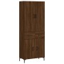 Aparador alto madera contrachapada marrón roble 69,5x34x180 cm de vidaXL, Aparadores - Ref: Foro24-3198152, Precio: 157,14 €,...