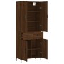 Tall brown oak plywood sideboard 69.5x34x180 cm by vidaXL, Sideboards - Ref: Foro24-3198152, Price: 157,14 €, Discount: %