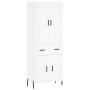 Aparador alto madera contrachapada blanco 69,5x34x180 cm de vidaXL, Aparadores - Ref: Foro24-3198153, Precio: 177,43 €, Descu...