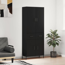 Tall black plywood sideboard 69.5x34x180 cm by vidaXL, Sideboards - Ref: Foro24-3198154, Price: 166,29 €, Discount: %