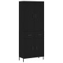 Aparador alto madera contrachapada negro 69,5x34x180 cm de vidaXL, Aparadores - Ref: Foro24-3198154, Precio: 166,29 €, Descue...