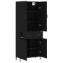 Aparador alto madera contrachapada negro 69,5x34x180 cm de vidaXL, Aparadores - Ref: Foro24-3198154, Precio: 166,29 €, Descue...