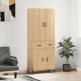 Aparador alto madera contrachapada color roble 69,5x34x180 cm de vidaXL, Aparadores - Ref: Foro24-3198156, Precio: 156,73 €, ...