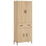 Aparador alto madera contrachapada color roble 69,5x34x180 cm de vidaXL, Aparadores - Ref: Foro24-3198156, Precio: 156,73 €, ...