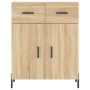 Aparador alto madera contrachapada color roble 69,5x34x180 cm de vidaXL, Aparadores - Ref: Foro24-3198156, Precio: 156,73 €, ...