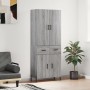 Aparador alto madera contrachapada gris sonoma 69,5x34x180 cm de vidaXL, Aparadores - Ref: Foro24-3198159, Precio: 163,53 €, ...