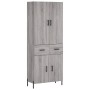 Aparador alto madera contrachapada gris sonoma 69,5x34x180 cm de vidaXL, Aparadores - Ref: Foro24-3198159, Precio: 163,53 €, ...