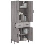 Aparador alto madera contrachapada gris sonoma 69,5x34x180 cm de vidaXL, Aparadores - Ref: Foro24-3198159, Precio: 163,53 €, ...