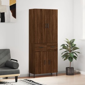 Tall oak brown plywood sideboard 69.5x34x180 cm by vidaXL, Sideboards - Ref: Foro24-3198160, Price: 169,33 €, Discount: %