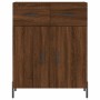 Aparador alto madera contrachapada marrón roble 69,5x34x180 cm de vidaXL, Aparadores - Ref: Foro24-3198160, Precio: 169,33 €,...