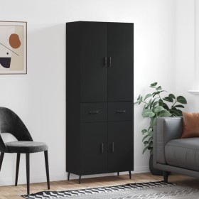 Tall black plywood sideboard 69.5x34x180 cm by vidaXL, Sideboards - Ref: Foro24-3198162, Price: 173,99 €, Discount: %