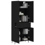 Aparador alto madera contrachapada negro 69,5x34x180 cm de vidaXL, Aparadores - Ref: Foro24-3198162, Precio: 184,65 €, Descue...