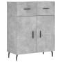 Aparador alto madera contrachapada gris hormigón 69,5x34x180 cm de vidaXL, Aparadores - Ref: Foro24-3198165, Precio: 159,96 €...