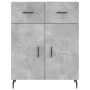 Aparador alto madera contrachapada gris hormigón 69,5x34x180 cm de vidaXL, Aparadores - Ref: Foro24-3198165, Precio: 159,96 €...