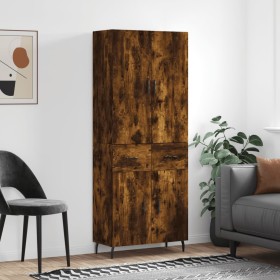 Tall smoked oak plywood sideboard 69.5x34x180 cm by vidaXL, Sideboards - Ref: Foro24-3198166, Price: 159,67 €, Discount: %