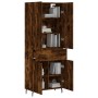 Tall smoked oak plywood sideboard 69.5x34x180 cm by vidaXL, Sideboards - Ref: Foro24-3198166, Price: 155,32 €, Discount: %