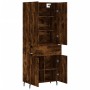 Tall smoked oak plywood sideboard 69.5x34x180 cm by vidaXL, Sideboards - Ref: Foro24-3198166, Price: 155,32 €, Discount: %