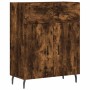 Aparador alto madera contrachapada roble ahumado 69,5x34x180 cm de vidaXL, Aparadores - Ref: Foro24-3198166, Precio: 159,67 €...