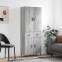 Hohes Sideboard Sonoma graues Sperrholz 69,5x34x180 cm von vidaXL, Sideboards - Ref: Foro24-3198167, Preis: 154,75 €, Rabatt: %