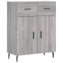 Aparador alto madera contrachapada gris sonoma 69,5x34x180 cm de vidaXL, Aparadores - Ref: Foro24-3198167, Precio: 154,99 €, ...